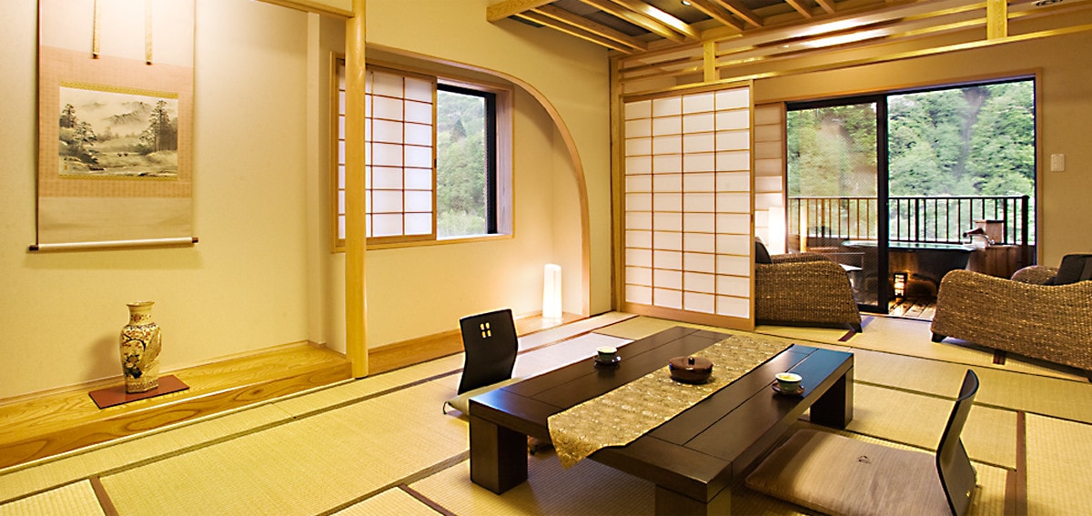 All rooms include a free-flowing hot spring open-air bath for the ultimate relaxation
