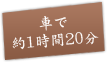 車で約1時間20分